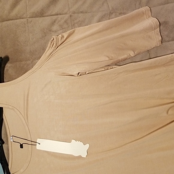 Afibi top/tunic, gold color, size S, cut out shoulders - Picture 4 of 4